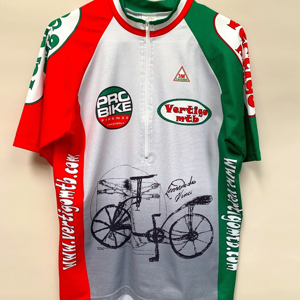 Men's Cycling Jersey - Red, Green, White